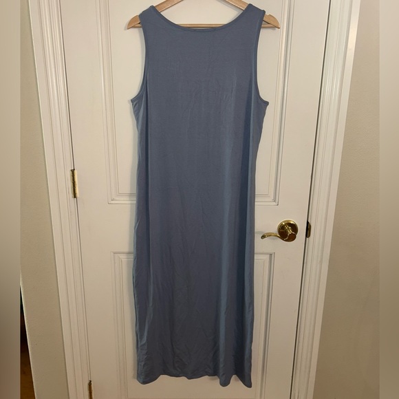 Mia Wear Light Blue Sleeveless Maxi Dress. Size Medium. - Picture 3 of 4